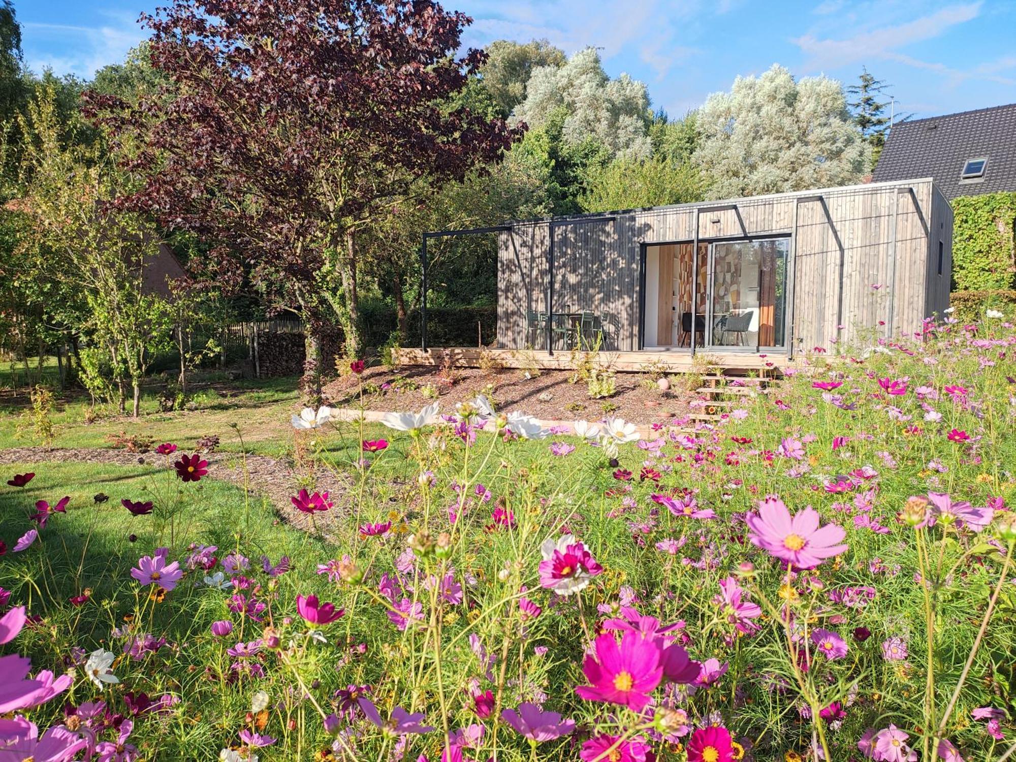 L'Ermitage - L'Ecolodge Des Monts Des Flandres - Au Coeur De 800M2 De Jardin Prive Saint-Jans-Cappel エクステリア 写真
